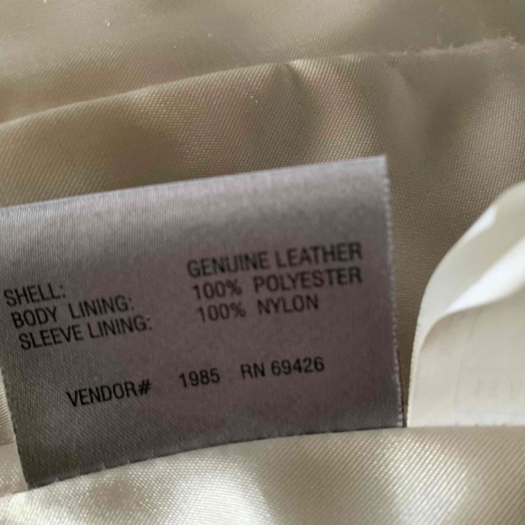 Wilsons Leather Beige Leather Jacket - Picture 5 of 8